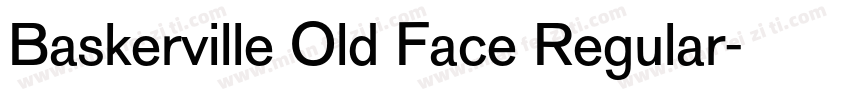 Baskerville Old Face Regular字体转换